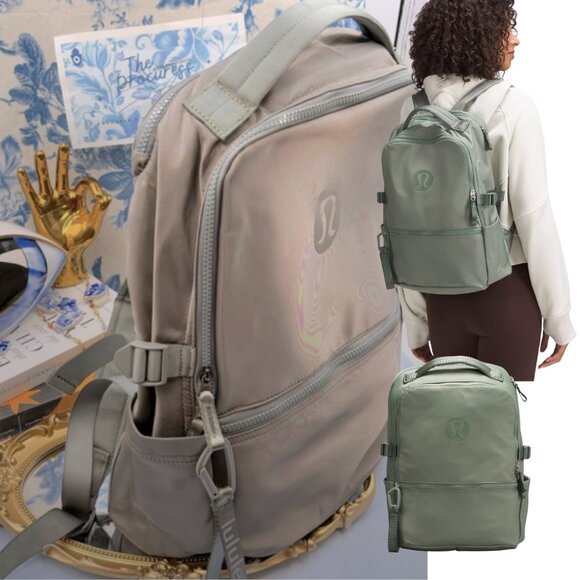 🆕 lululemon athletica 🧿 NWOT New Crew Backpack, Bay Leaf (Olive Green) - 22L - Picture 1 of 12